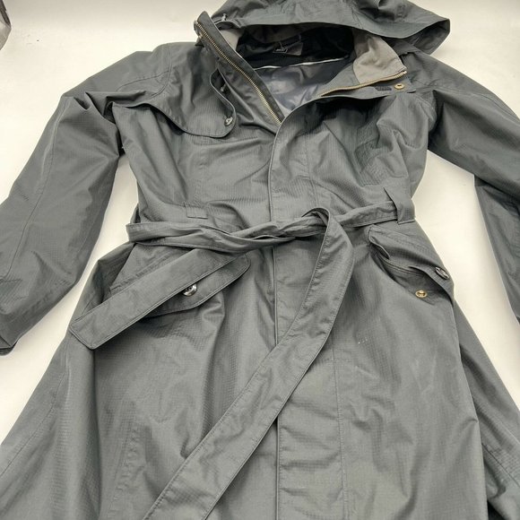 REI Jackets & Blazers - REI E1 elements belted black rain jacket Hooded Women’s Large
